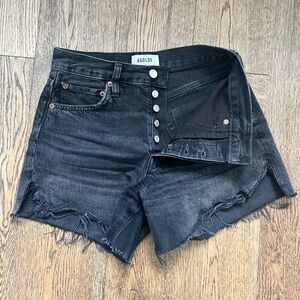 Agolde Parker Long black Jean short (size 23)